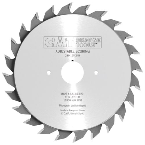 CMT Předřezový kotouč dvoudílný - D120x2,8-3,6 d20 Z12+12 HW 