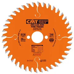 CMT Orange Pilový kotouč pro elektronářadí, finální řez - D120x1,8/1,2 d20 Z40 HW