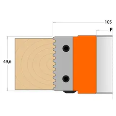 CMT Nůž pro C694008 - pár žiletek 49,6x11,9x1,5mm