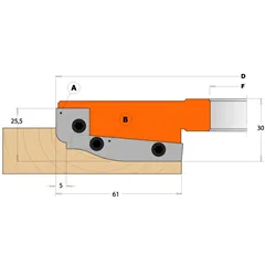 CMT Nůž pro C694013 - pár žiletek B 60x11,9x1,5mm