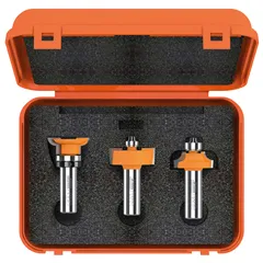 CMT Sada fréz pro příčky prosklených dvířek - 3ks S=8 HW