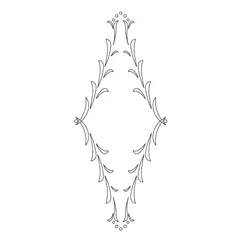 CMT Šablona na ornamenty na kuchyňská dvířka FLORENTINE B 415x170mm