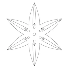 CMT Šablona na ornamenty růžicové vzory ROZETA 88 a 70mm