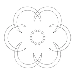 CMT Šablona na ornamenty růžicové vzory ROZETA 79 a 62mm