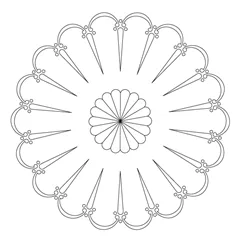 CMT Šablona na ornamenty růžicové vzory Velký španělský vějíř 400mm