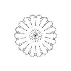 CMT Šablona na ornamenty růžicové vzory Malý španělský vějíř 200mm