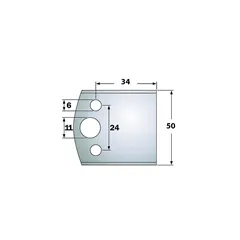 IGM Blanket nožů - LB34-50x18x4mm SP 2ks