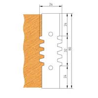 Profilový nůž pro F620 - 80x24x2mm