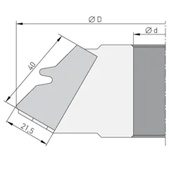 Profilový nůž 40x21,5x2mm pro F623-140
