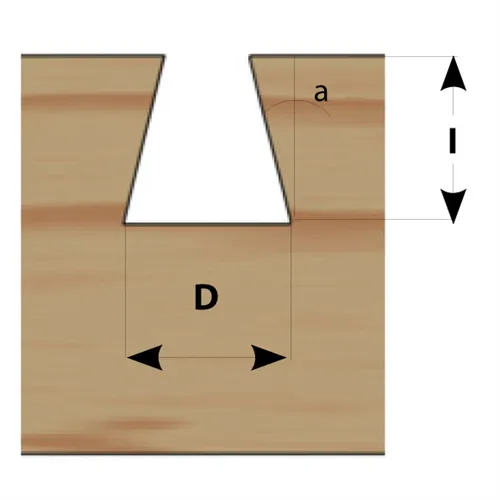 IGM M118 Fréza pro rybinový spoj - 14° D12,7x12,7 L61 S=8 HW