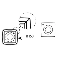 IGM N013 Žiletka tvrdokovová Z4 zaoblená - 14x14x2 R150 d6,5 R2=0,2mm Dřevo+