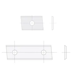 IGM N014 Žiletka tvrdokovová Z2 zkosená - 20x12x1,5 Dřevo P