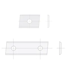 IGM N014 Žiletka tvrdokovová Z2 zkosená - 20x12x1,5 UNI L