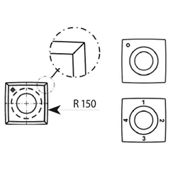IGM N013 Žiletka tvrdokovová Z4 zaoblená - 15x15x2,5 R=150 Dřevo