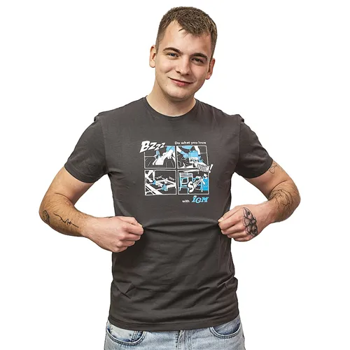 IGM Tričko Comics Chair, antracit - vel. S