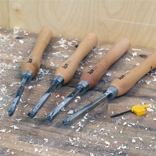 IGM Chrome Drechselmesser Set mit Wechselklingen 4 Stk