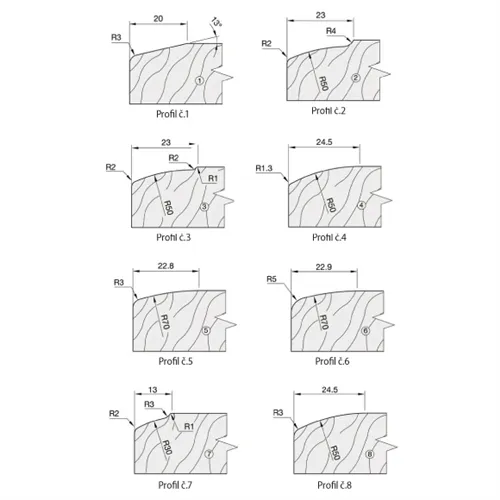 Nůž pro frézu D1224-Profil 5 30x25x2mm HM (Rozbalené)