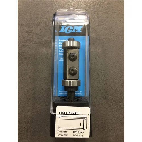 IGM F043 Ořezávací žiletková fréza se 2 ložisky, D19x30 L90 S=8 HW (Použito)