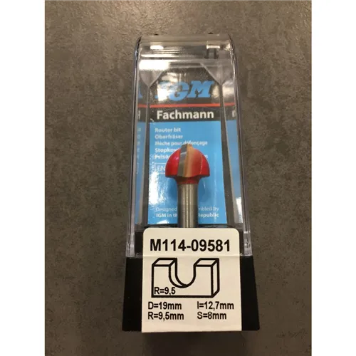 IGM M114 Čelní vypouklá fréza, R9,5 D19x12,7 L53 S=8 HW (Použito)