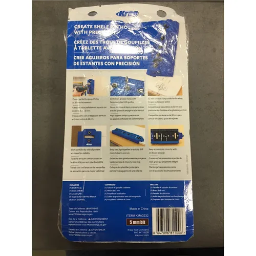 Kreg Šablona pro vrtání otvorů pro nosiče polic, 5 mm (Rozbalené)