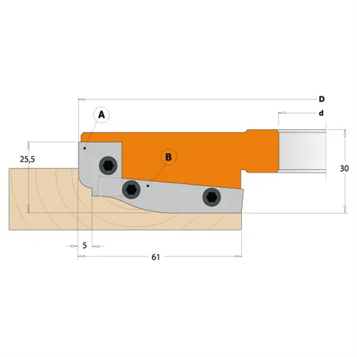 CMT Výplňová fréza MAN - D183x30 d30 Z2+2 ALU (Rozbalené)