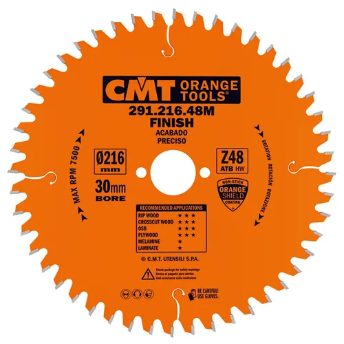CMT Industrial Pilový kotouč pro elektronářadí univerzální - D216x2,8 d30 Z48 HW -5°Neg (Použito)
