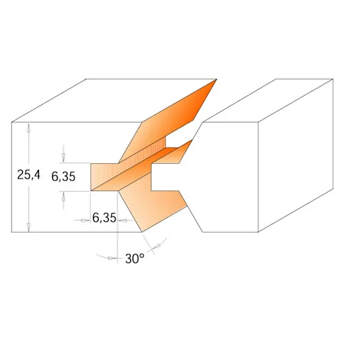 IGM M955 Sada fréz na okrasné hrany - D40 I25,4 A30° S=12 HW (Použito)
