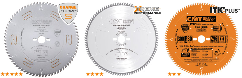 Rôzne druhy pílových kotúčov CMT