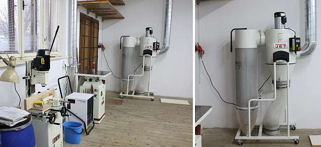 odsavače JET v síťovém zapojení