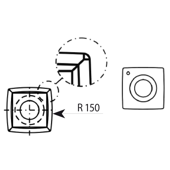 N013 Žiletka tvrdokovová Z4 zaoblená - 14x14x2 R150 d6,5 R2=0,2mm Dřevo+